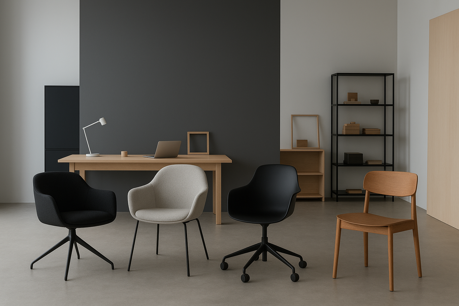 Our studio with chairs